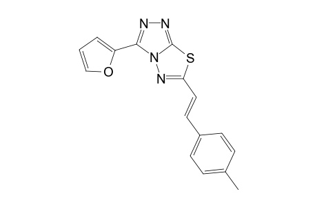 [1,2,4]triazolo[3,4-b][1,3,4]thiadiazole, 3-(2-furanyl)-6-[(E)-2-(4-methylphenyl)ethenyl]-