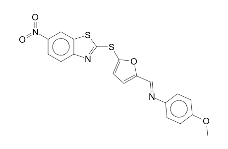 2-(4-Methoxyphenyliminomethyl)-5-(6-nitro-2-benzothiazolyl)furan