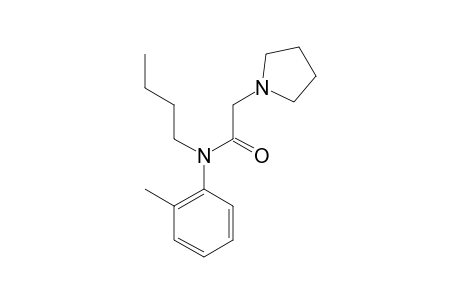 N-butyl-1-pyrrolidineaceto-o-toluidide