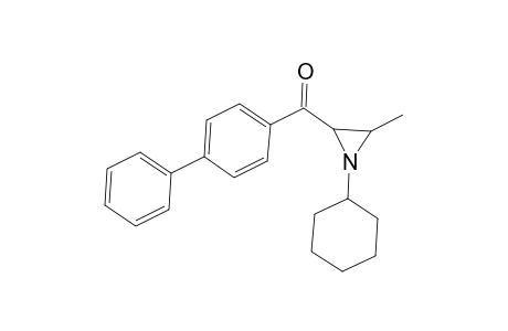 Methanone, [1,1'-biphenyl]-4-yl(1-cyclohexyl-3-methyl-2-aziridinyl)-, cis-