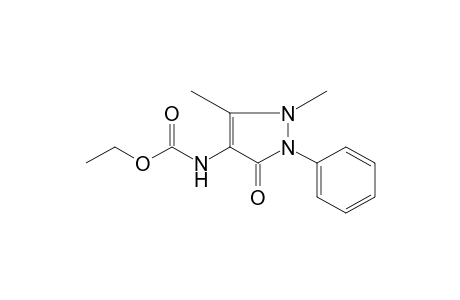 2,3-dimethyl-5-oxo-1-phenyl-3-pyrazoline-4-carbamic acid, ethyl ester