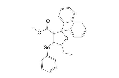 Methyl (3SR,4RS,5SR)-5-ethyl-2,2-diphenyl-4-(phenylseleno)tetrahydro-3-furancarboxylate