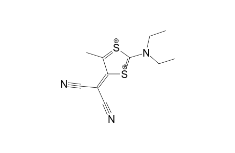 2-(diethylamino)-5-methyl-1,3-dithiolylium-4-dicyanmethanid