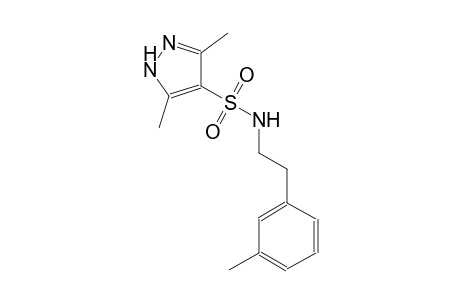 3,5-dimethyl-N-[2-(3-methylphenyl)ethyl]-1H-pyrazole-4-sulfonamide