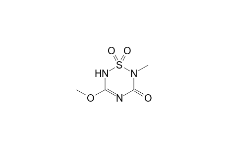 5-methoxy-2-methyl-2H-1,2,4,6-thiatriazin-3(4H)-one, 1,1-dioxide