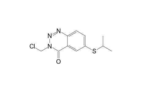 3-(chloromethyl)-6-(isopropylthio)-1,2,3-benzotriazin-4(3H)one