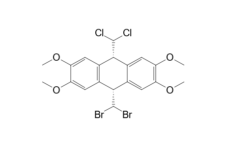 9-(dibromomethyl)-10-(dichloromethyl)-2,3,6,7-tetramethoxy-9,10-dihydroanthracene