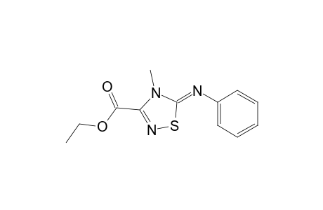 3-Ethoxycarbonyl-4-methyl-5-phenylimino-1,2,4-thiadiazoline