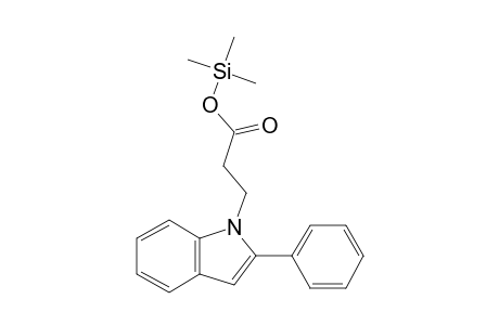 3-(2-Phenyl-1H-indol-1-yl)propanoic acid, tms derivative