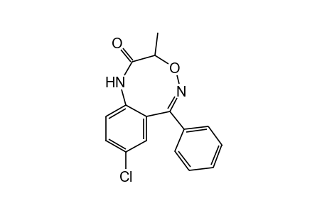 8-chloro-3-methyl-6-phenyl-1H-4,1,5-benzoxadiazocin-2(3H)-one