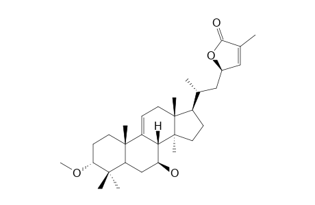 VEITCHIOLIDE;7-BETA-HYDROXY-3-ALPHA-METHOXYLANOSTA-9(11)-DIEN-26,23R-OLIDE