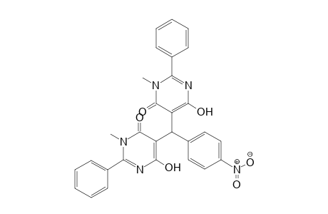 5,5'-[(4-Nitrophenyl)methanediyl]bis(6-hydroxy-2-phenyl-3-methylpyrimidin-4(3H)-one)