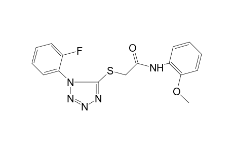 2-{[1-(2-fluorophenyl)-1H-tetraazol-5-yl]sulfanyl}-N-(2-methoxyphenyl)acetamide