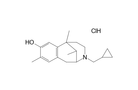 3-(CYCLOPROPYLMETHYL)-1,2,3,4,5,6-HEXAHYDRO-6,9,11-TRIMETHYL-2,6-METHANO-3-BENZAZOCIN-8-OL, HYDROCHLORIDE