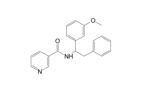 N-[1-(m-methoxyphenyl)-2-phenylethyl]nicotinamide
