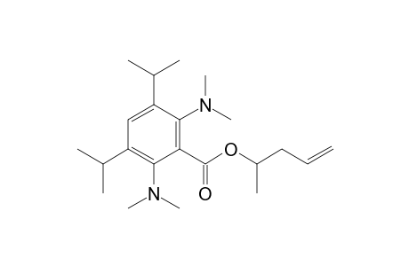Benzoic acid, 2,6-bis(dimethylamino)-3,5-bis(1-methylethyl)-, 1-methyl-3-butenyl ester