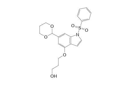 3-[1-(benzenesulfonyl)-6-(1,3-dioxan-2-yl)indol-4-yl]oxypropan-1-ol