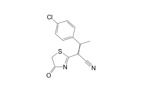 3-(4-Chlorophenyl)-2-(4-oxo-4,5-dihydrothiazol-2-yl)but-2-enenitrile