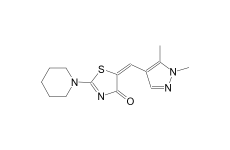 4(5H)-Thiazolone, 5-[(1,5-dimethyl-1H-pyrazol-4-yl)methylidene]-2-(1-piperidinyl)-