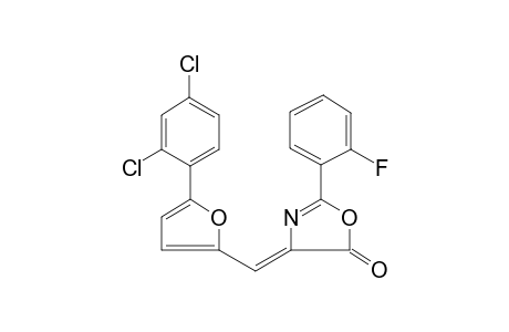 (4Z)-4-{[5-(2,4-dichlorophenyl)-2-furyl]methylene}-2-(2-fluorophenyl)-1,3-oxazol-5(4H)-one