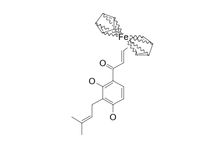 (E)-1-(2,4-DIHYDROXY-3-PRENYLPHENYL)-3-FERROCENYL-2-PROPEN-1-ONE