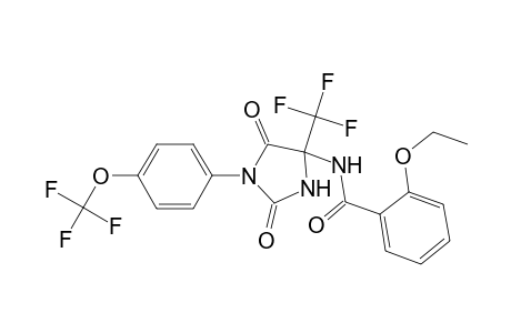 N-[2,5-bis(oxidanylidene)-4-(trifluoromethyl)-1-[4-(trifluoromethyloxy)phenyl]imidazolidin-4-yl]-2-ethoxy-benzamide