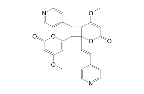 2-Oxabicyclo[4.2.0]oct-4-en-3-one, rel-(1R,6S,7S,8S)-5-methoxy-7-(4-pyridyl)-8-(4-methoxy-2-oxo-2H-pyran-6-yl)-1-[(E)-2-(4-pyridyl)ethenyl]-