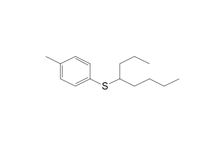 Benzene, 1-methyl-4-[(1-propylpentyl)thio]-