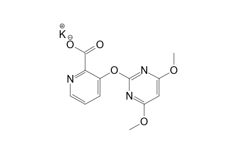 2-Pyridinecarboxylic acid, 3-[(4,6-dimethoxy-2-pyrimidinyl)oxy]-, potassium salt