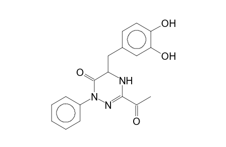 3-Acetyl-5-(3,4-dihydroxybenzyl)-1-phenyl-4,5-dihydro-1H-[1,2,4]triazin-6-one