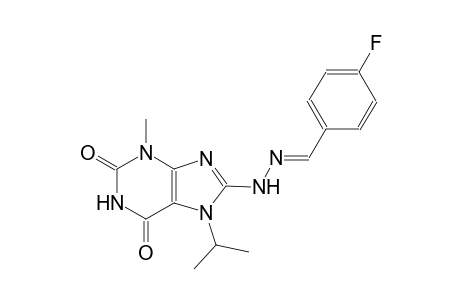 4-fluorobenzaldehyde (7-isopropyl-3-methyl-2,6-dioxo-2,3,6,7-tetrahydro-1H-purin-8-yl)hydrazone