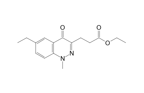 1,4-dihydro-6-ethyl-1-methyl-4-oxo-3-cinnolinepropionic acid, ethyl ester