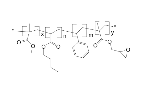 Poly(methylmethacrylate-co-butylacrylate-co-styrene-co-glycidylmethacrylate)