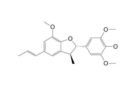 ODORATISOL-A;(7-S,8-S)-7,8-DIHYDRO-7-(4-HYDROXY-3,5-DIMETHOXYPHENYL)-3'-METHOXY-8-METHYL-1'-TRANS-PROPENYLBENZOFURAN