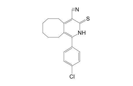 1-(p-chlorophenyl)-2,3,5,6,7,8,9,10-octahydro-3-thioxocycloocta[c]pyridine-4-carbonitrile