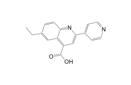 6-ethyl-2-(4-pyridinyl)-4-quinolinecarboxylic acid