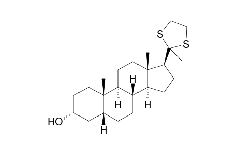 3α-hydroxy-5β-pregnan-20-one, cyclic ethylene mercaptole