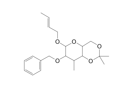 2-Butenyl 2-O-benzyl-3-deoxy-3-methyl-4,6-O-(1-methylethylidene)hexopyranoside