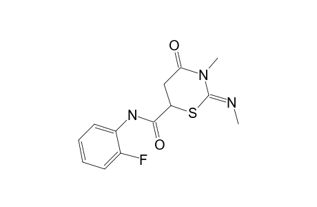 3-Methyl-2-methylimino-4-oxo-[1,3]thiazinane-6-carboxylic acid (2-fluoro-phenyl)-amide