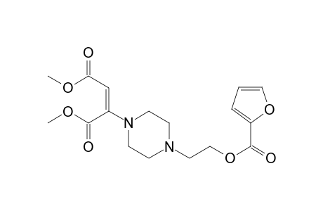 1-[(E)-1,2-(Dimethoxycarbonyl)ethen-1-yl]-4-[2-(furan-2-carboyloxyl)eth-1-yl]piperazine