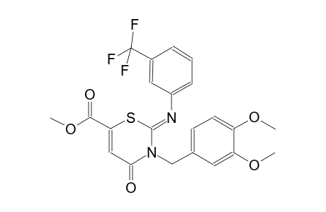 2H-1,3-thiazine-6-carboxylic acid, 3-[(3,4-dimethoxyphenyl)methyl]-3,4-dihydro-4-oxo-2-[[3-(trifluoromethyl)phenyl]imino]-, methyl ester, (2Z)-