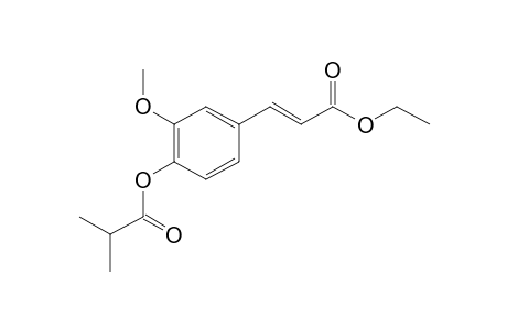 Ethyl 4-hydroxy-3-methoxycinnamate, 2-methylpropionate