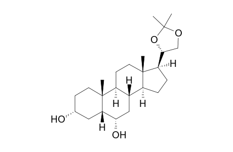 20β,21-(isopropylidenedioxy)-5β-pregnane-3α,6α-diol