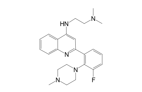 2-[[2-[3-fluoro-2-(4-methylpiperazino)phenyl]-4-quinolyl]amino]ethyl-dimethyl-amine