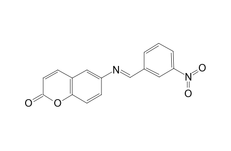 2H-1-benzopyran-2-one, 6-[[(E)-(3-nitrophenyl)methylidene]amino]-