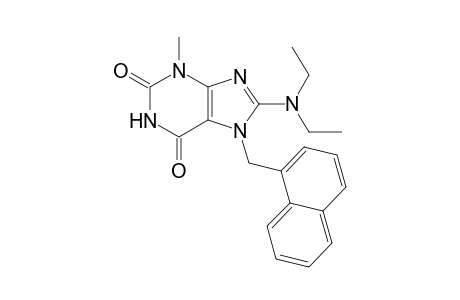 8-(diethylamino)-3-methyl-7-(1-naphthylmethyl)-3,7-dihydro-1H-purine-2,6-dione