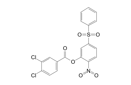 2-nitro-5-(phenylsulfonyl)phenol, 3,4-dichlorobenzoate