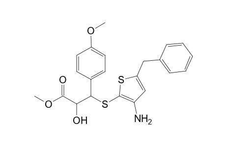 Methyl threo-3-[ 5'-benzyl-3'-amino-2'-thienylthio)-2-hydroxy-3-( 4'-methoxyphenyl) propionate