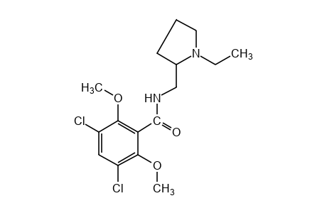 3,5-dichloro-2,6-dimethoxy-N-[(1-ethyl-2-pyrrolidinyl)methyl]benzamide