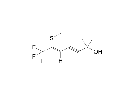 7,7,7-TRIFLUORO-6-ETHYLTHIO-2-METHYL-5-HEPTEN-3-YN-2-OL